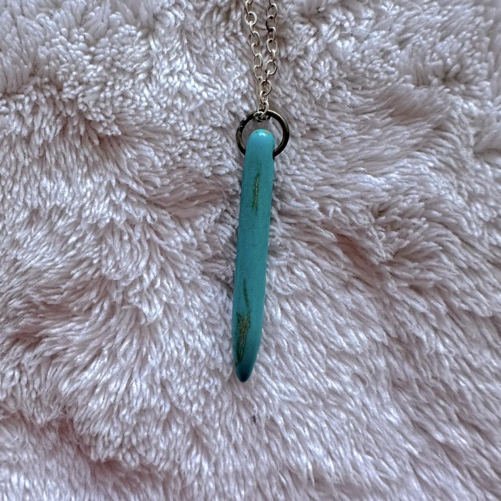 Turquoise post necklace